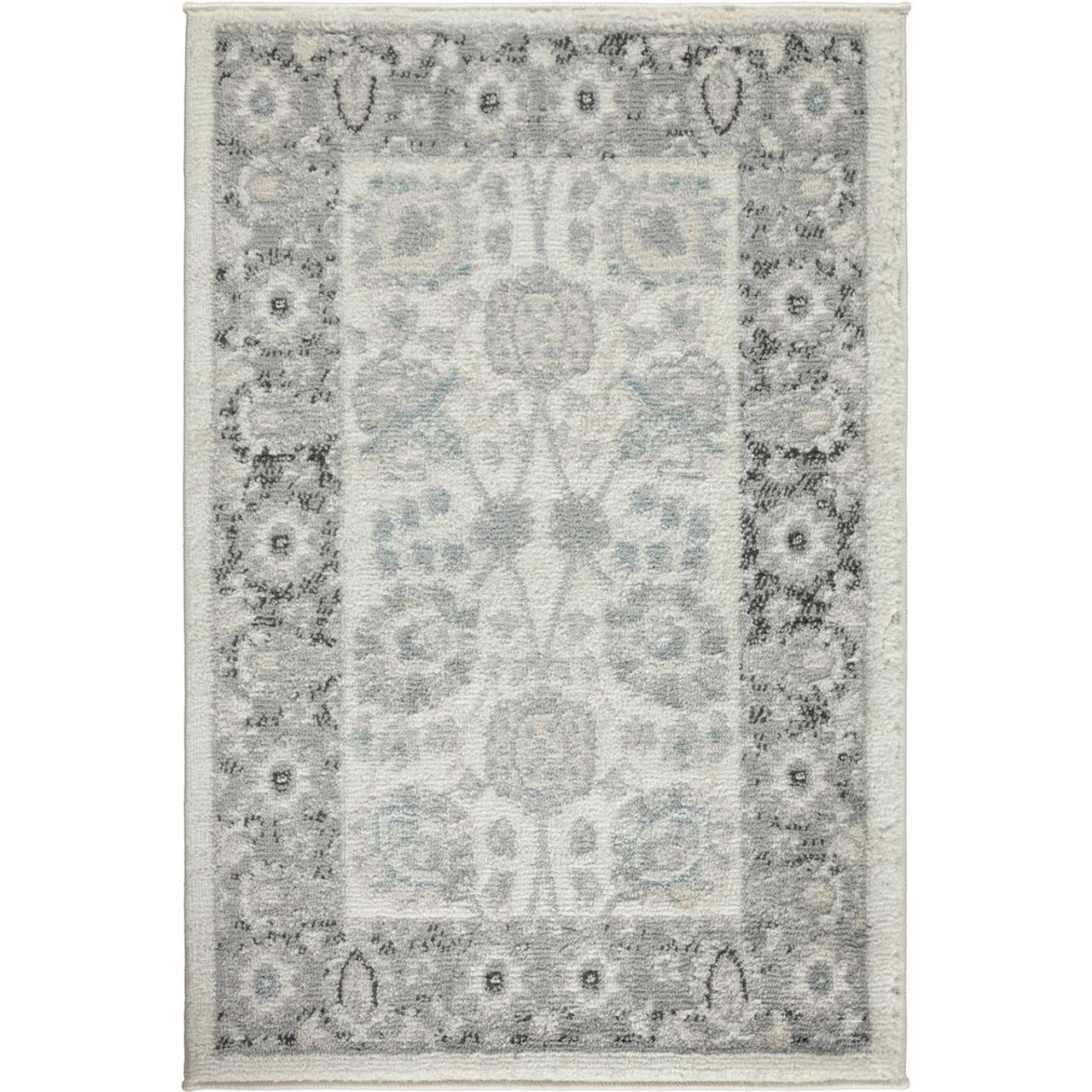 2 x 3-Foot Rectangular Contemporary Gray Accent Rug product image