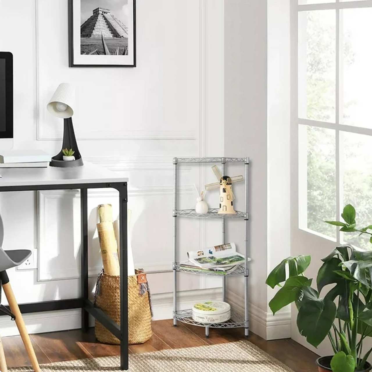 4-Tier Metal Wire Adjustable Storage Rack product image
