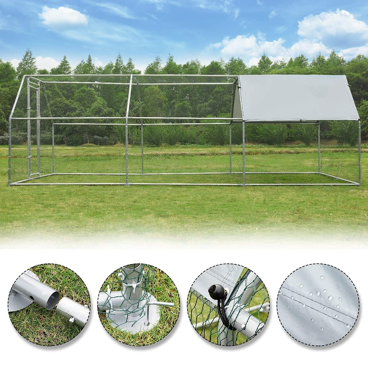 Large Walk-in Chicken Coop With Roof Cover product image