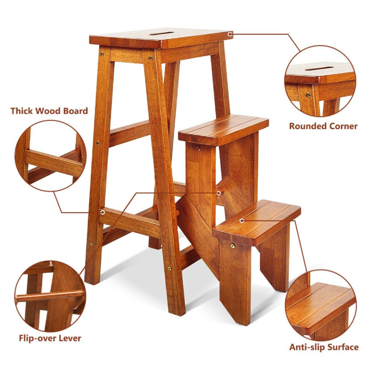 Folding 3-Tier Step Stool product image