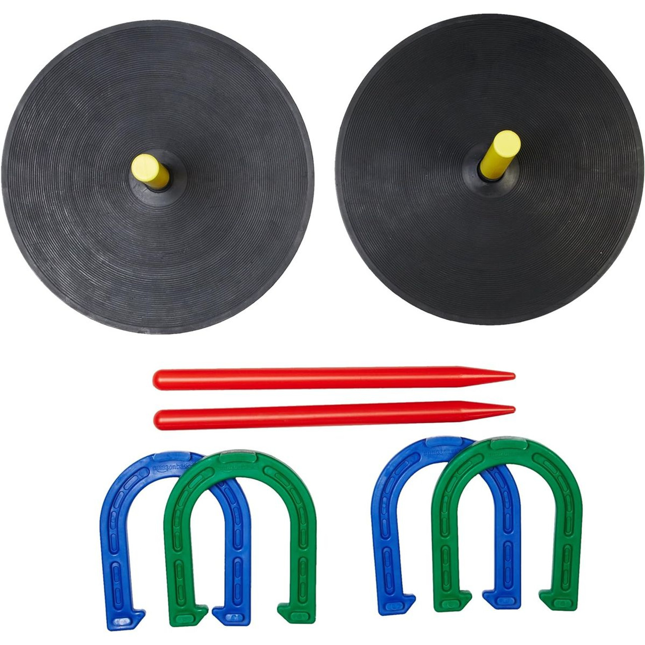 Rubber Portable Horseshoe Outdoor Yard Game Set by Amazon Basics® product image