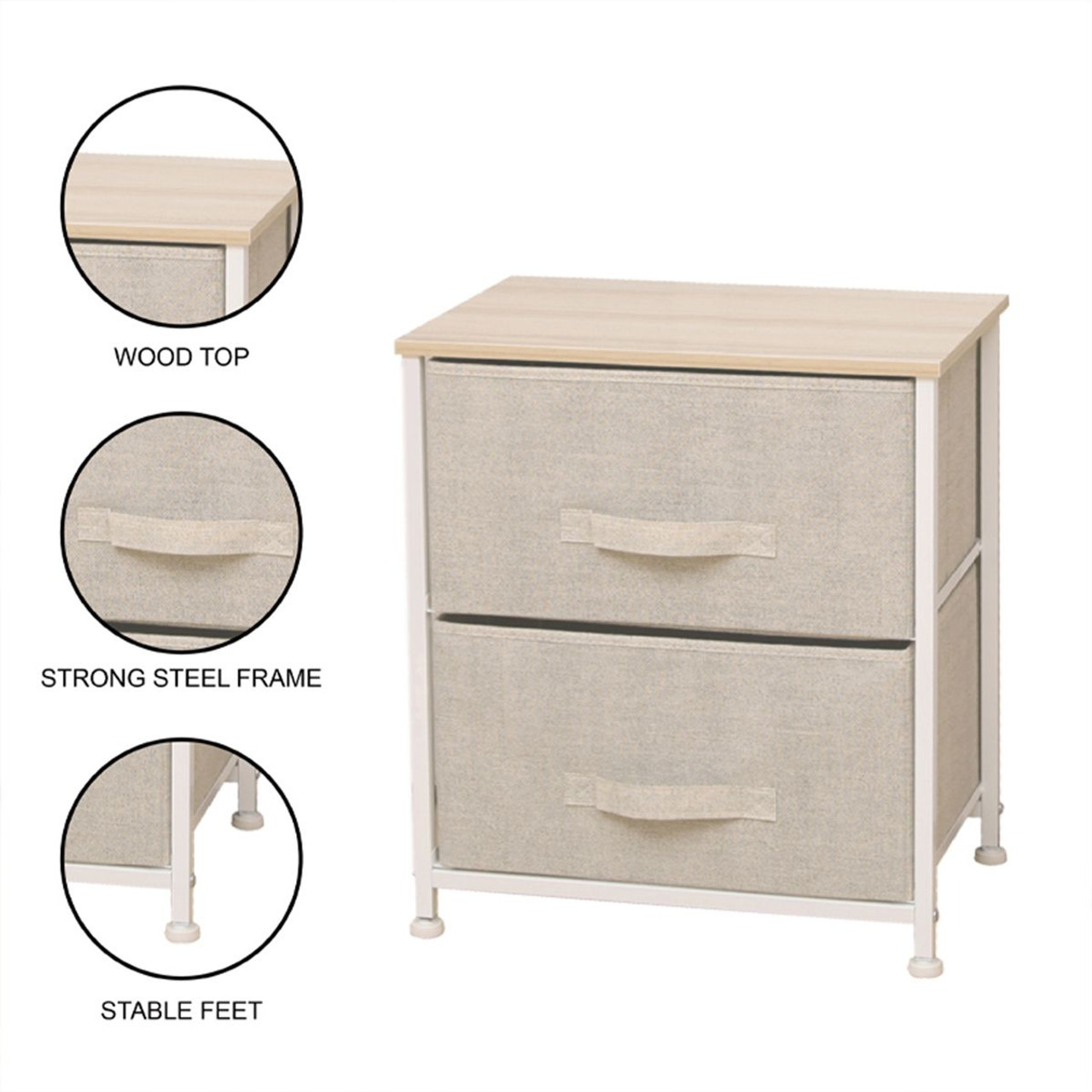 Foldable Storage Chest with Drawers product image