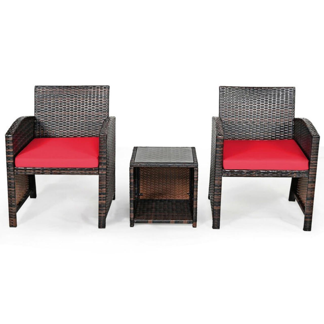 Rattan 3-Piece Outdoor Chairs and Table Set product image