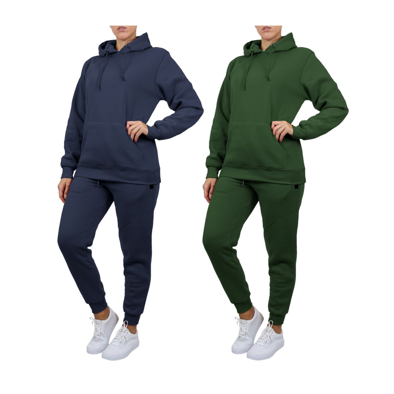 Women's Fleece-Lined Pullover Hoodie & Jogger Set (1- or 2-Pack) product image