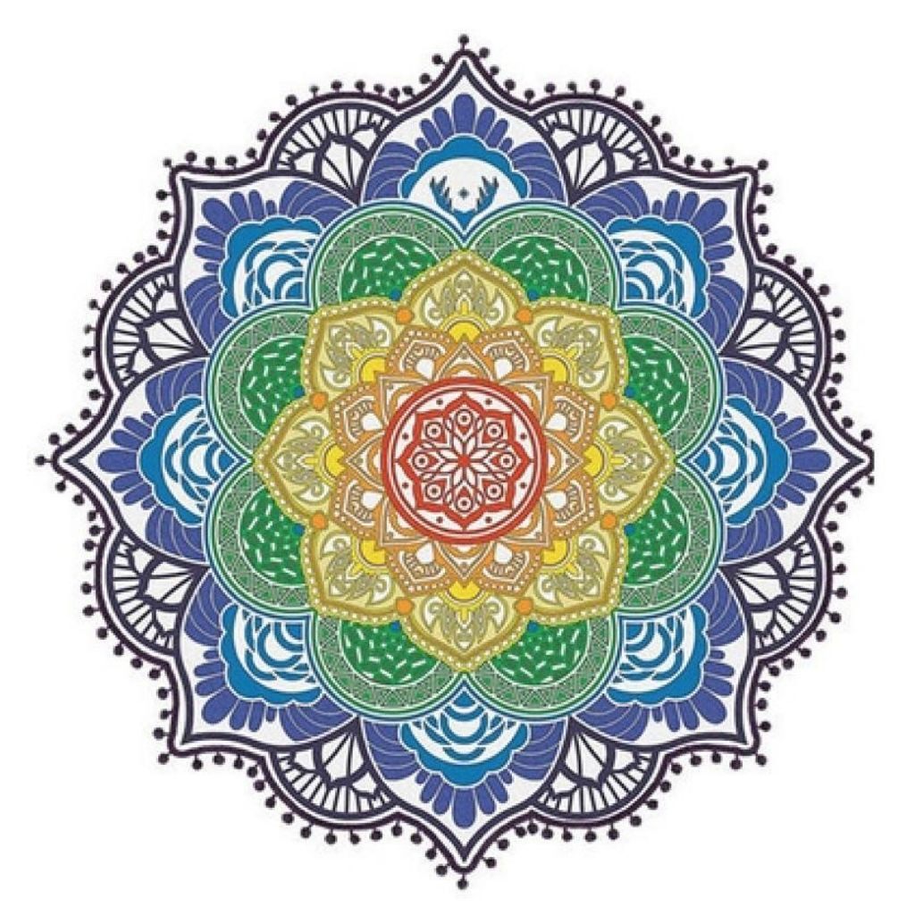 Lotus Flower Mandala Throw Blanket product image