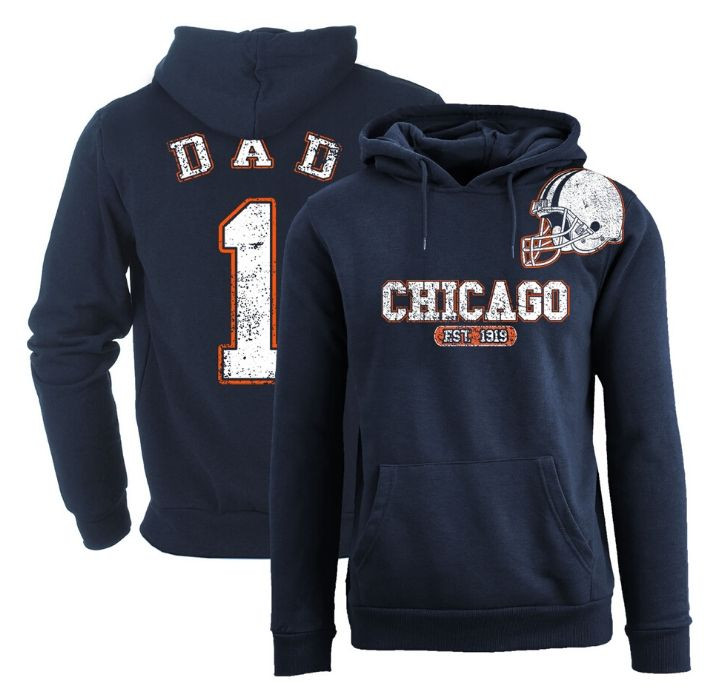 Men's #1 Dad Football Helmet Pull Over Hoodie product image