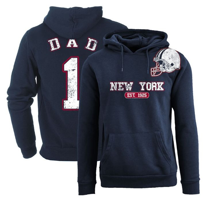 Men's #1 Dad Football Helmet Pull Over Hoodie product image