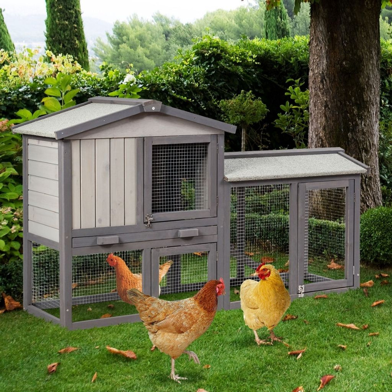 58-Inch Weatherproof Wooden Rabbit Hutch product image