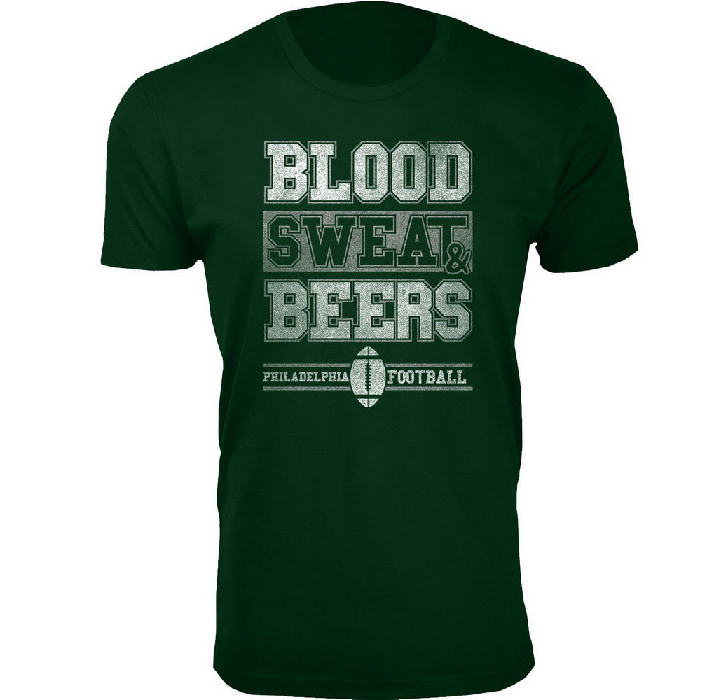Men's Blood Sweat & Beers Football Cotton T-Shirts product image