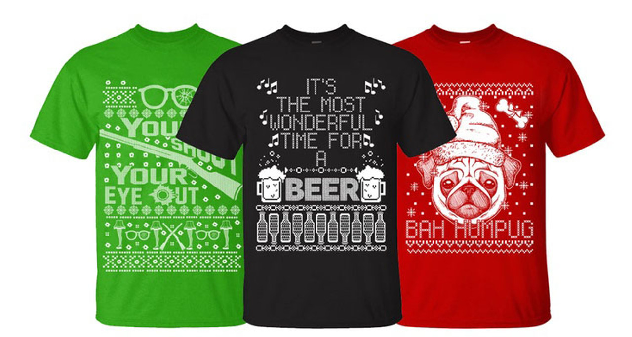 Men's Ugly Christmas Sweater Cotton T-Shirt  product image Men's Ugly Christmas Sweater Cotton T-Shirt  product image
