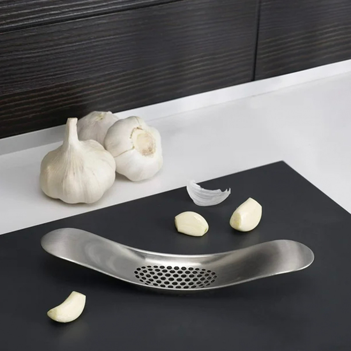 Stainless Steel Garlic Crusher product image