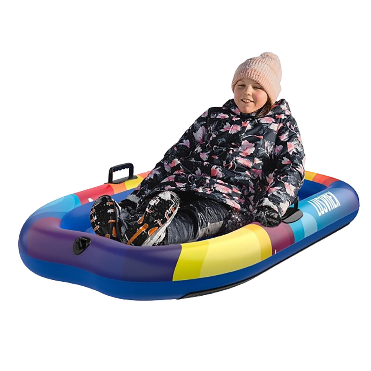 Kids' Heavy-Duty Inflatable Snow Sled with Anti-Slip Strip product image