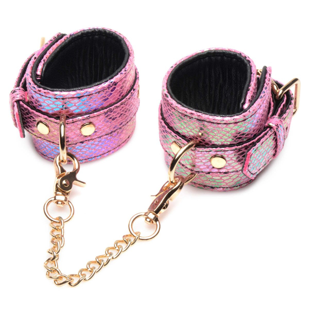 Captive Cobra Pink Snake Print Bondage Set with Gold Chains product image