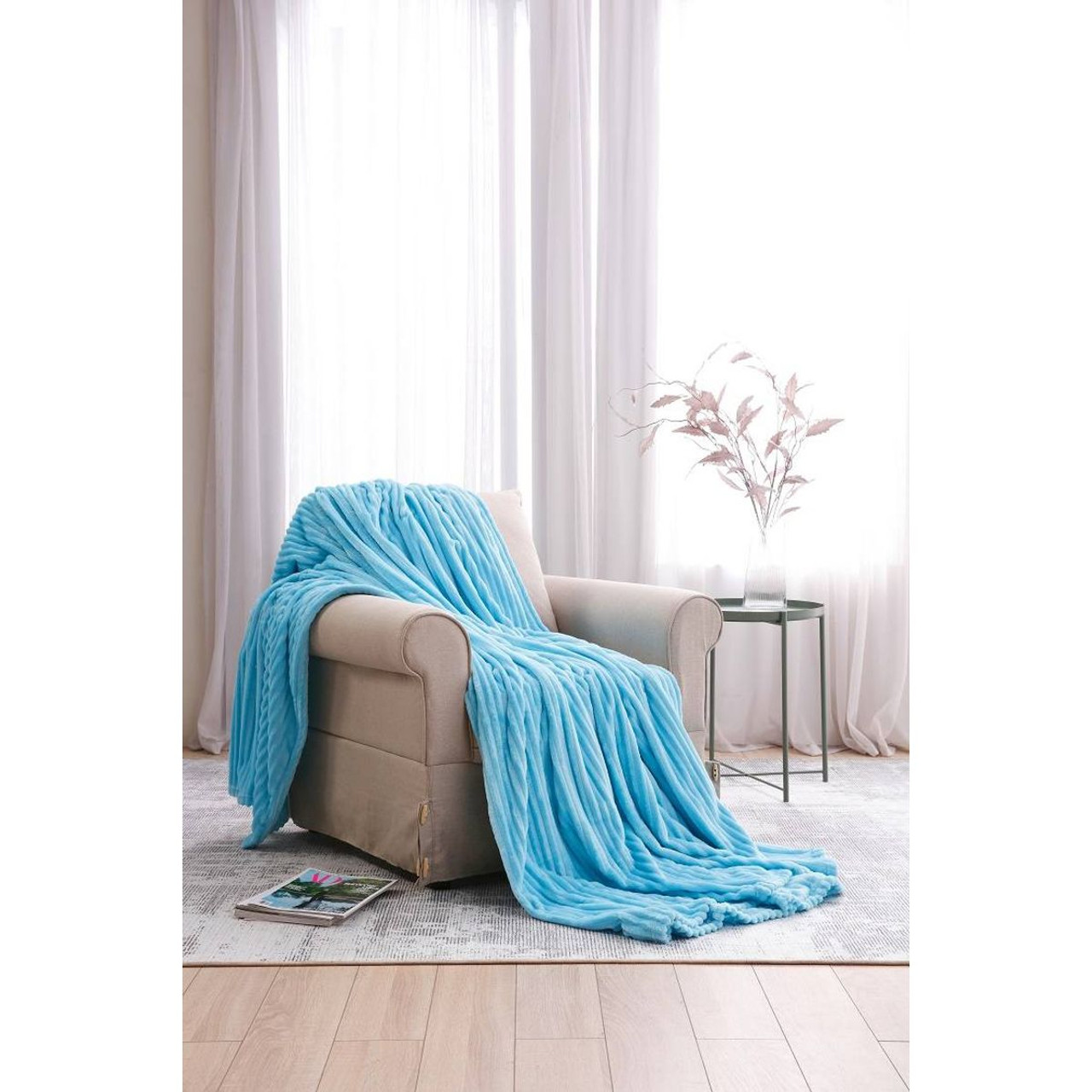 L'Baiet® Ribbed Throw Blanket (Queen or King) product image