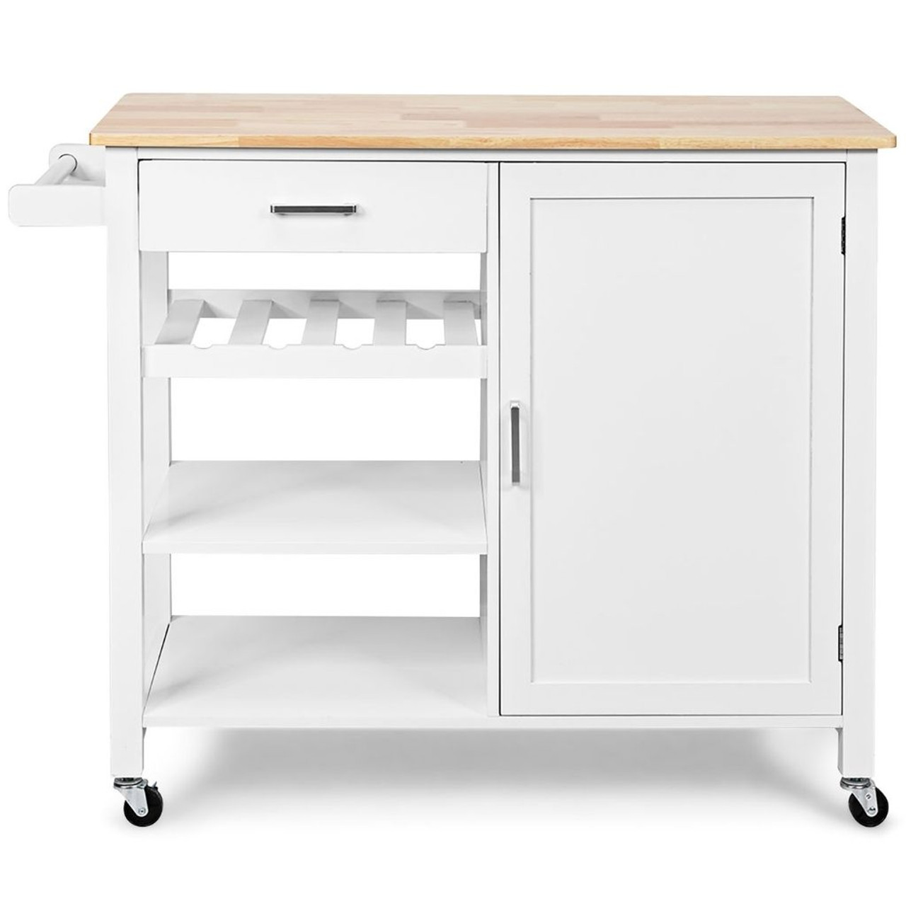 4-Tier Wood Kitchen Island/Rolling Serving Cart product image