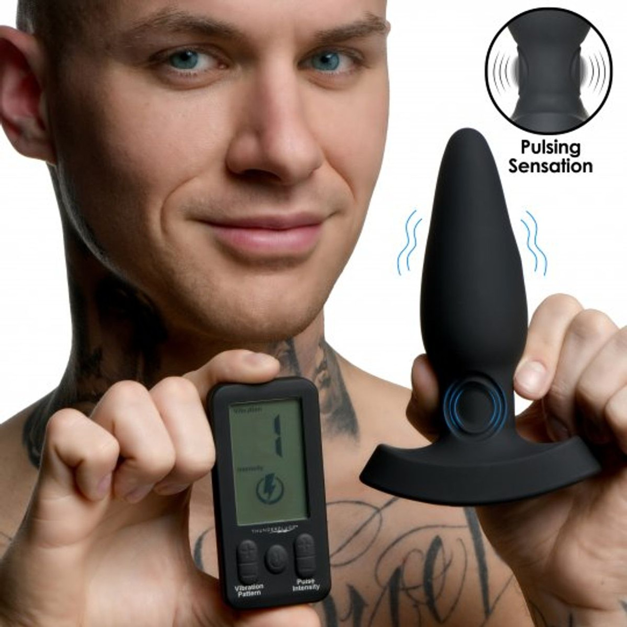 Thunderplugs 25X Pulsing and Vibrating Silicone Plug with Remote product image