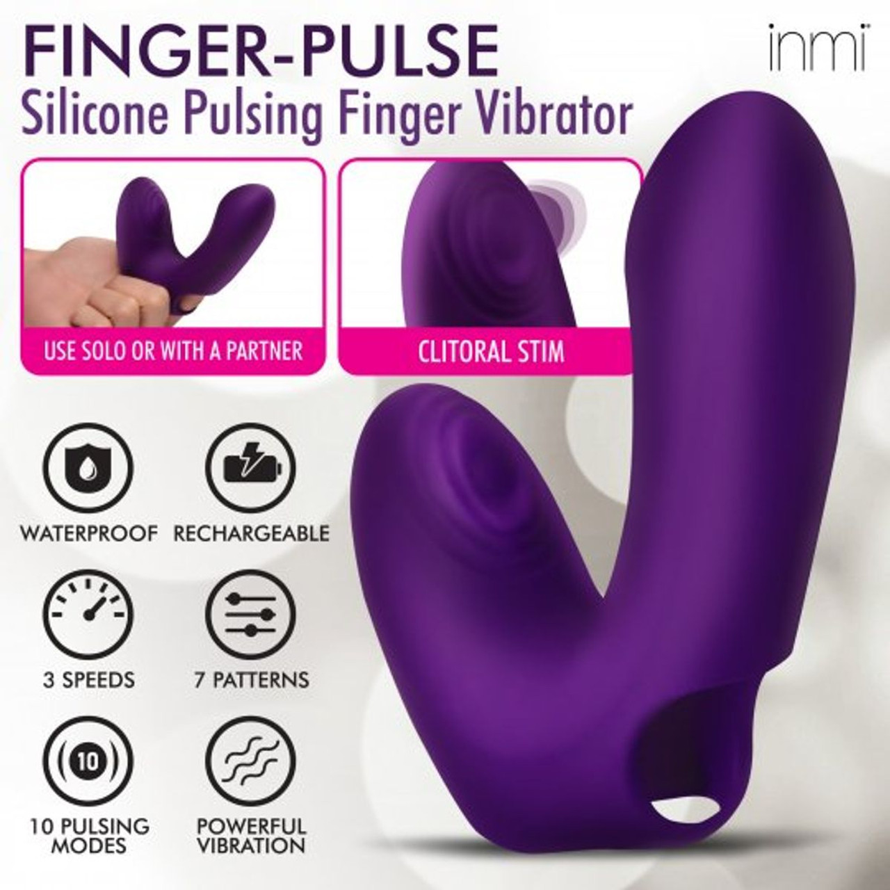 INME Silicone Pulsing Finger Vibrator product image