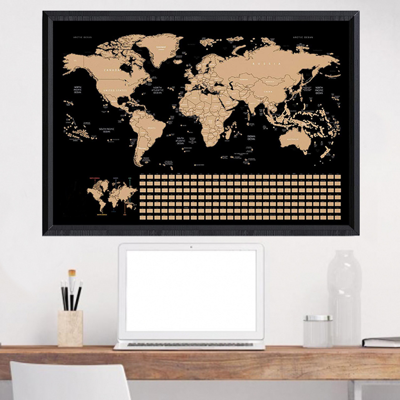 Scratch-off Travel Destination Tracker World Map Poster product image