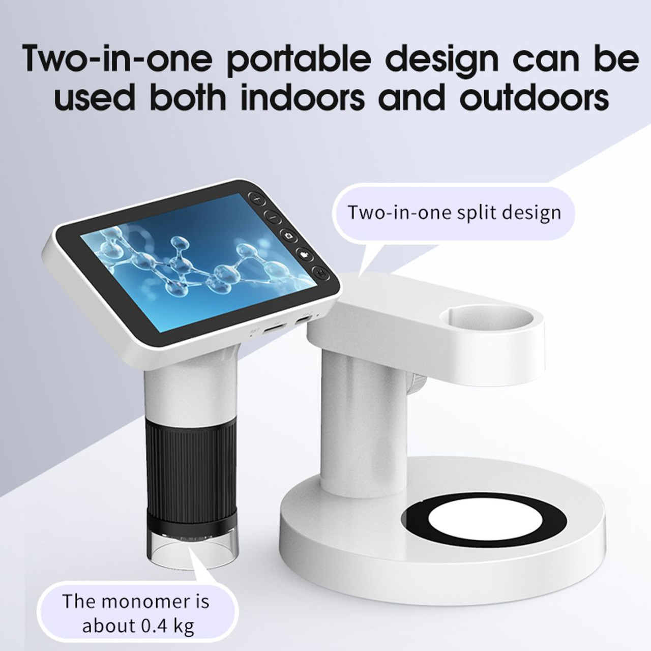 HD 1000X 4inchLCD Digital Microscope Magnifier Camera with Stand Kids Toy Gifts product image