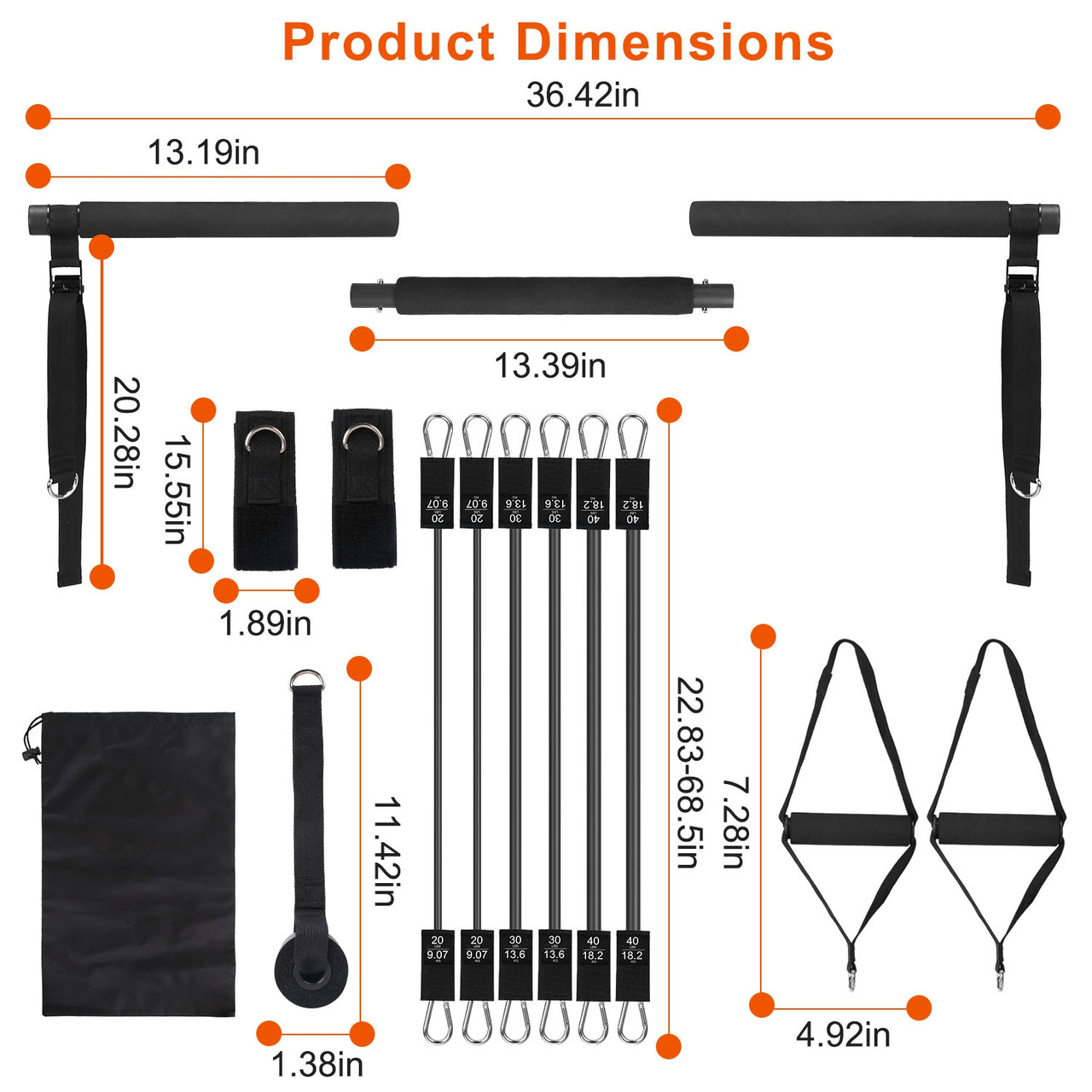 iMounTEK® Pilates Workout Equipment Set product image
