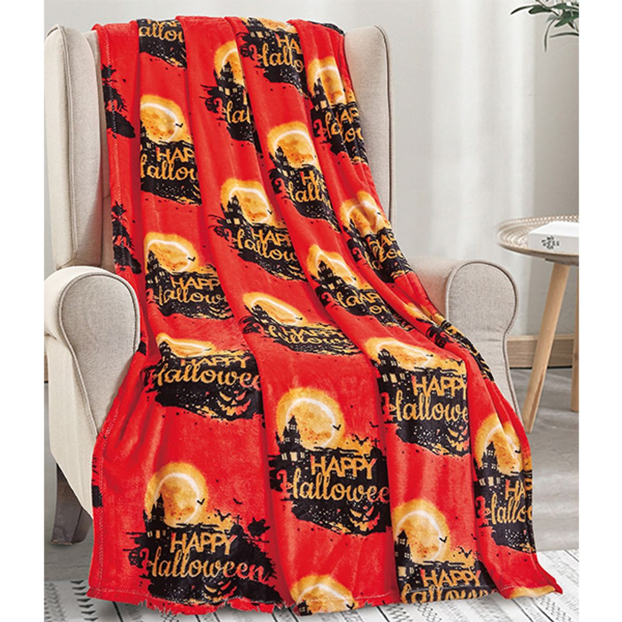 50 x 60-Inch Autumn and Halloween Throw Blanket product image