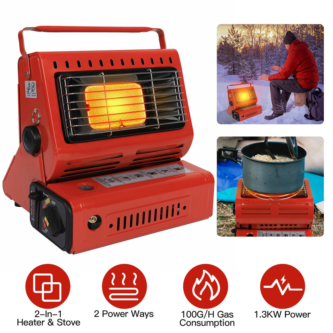 LakeForest® 2-in-1 Butane Burner & Heater product image