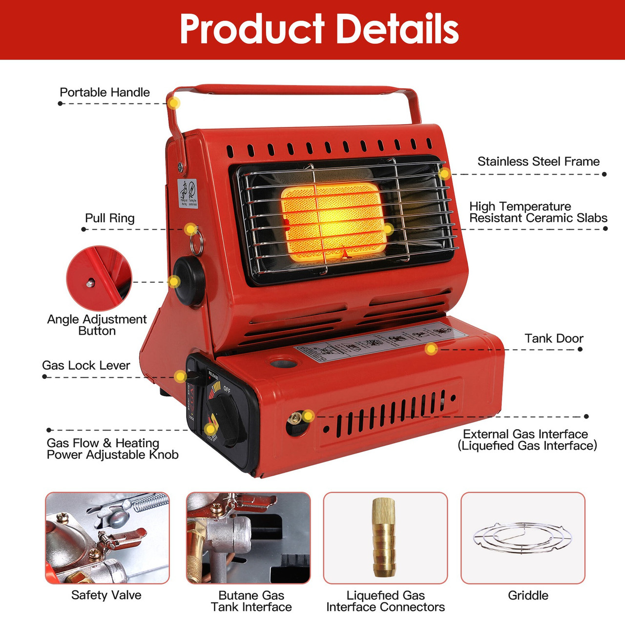 LakeForest® 2-in-1 Butane Burner & Heater product image