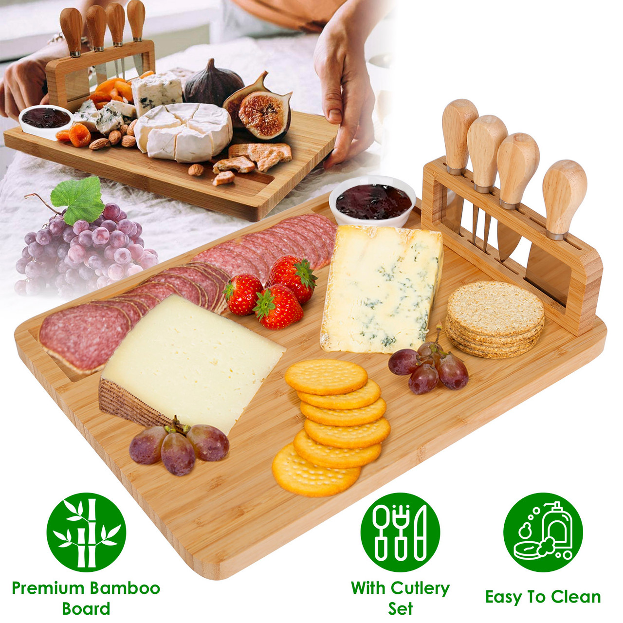 NewHome™ Charcuterie Cheese Board & Knife Set product image