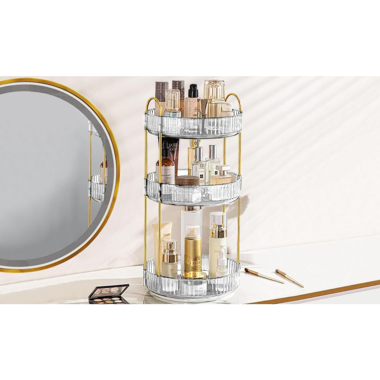 NewHome™ 3-Tier Rotating Makeup Organizer product image