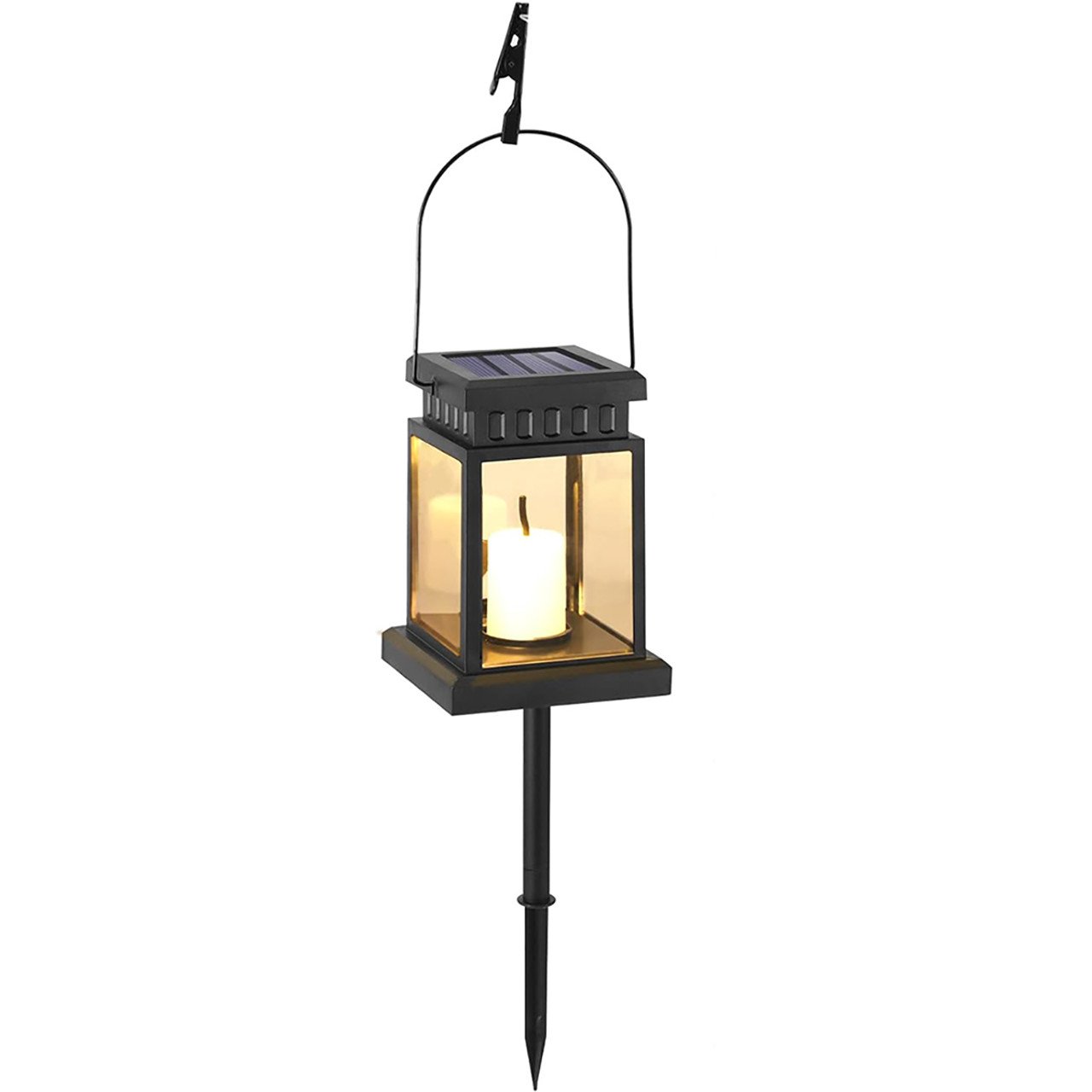 Solar Hanging Candle Lantern & Staked Path Light (8-Pack) product image