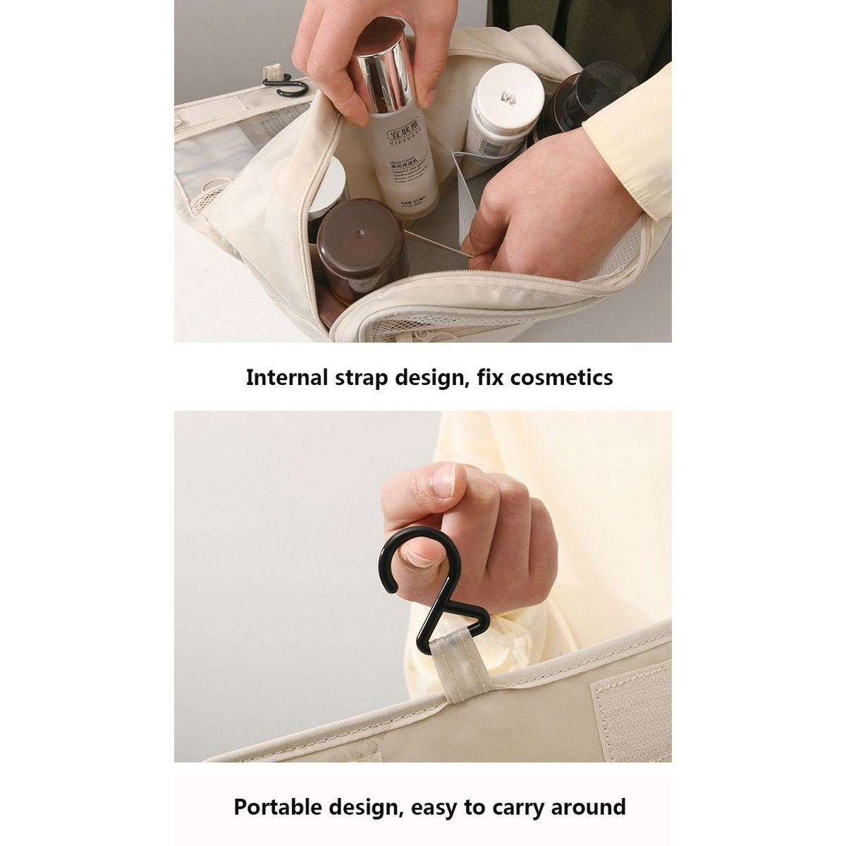 Clarissa Waterproof Toiletry Tote With 6 Pockets product image
