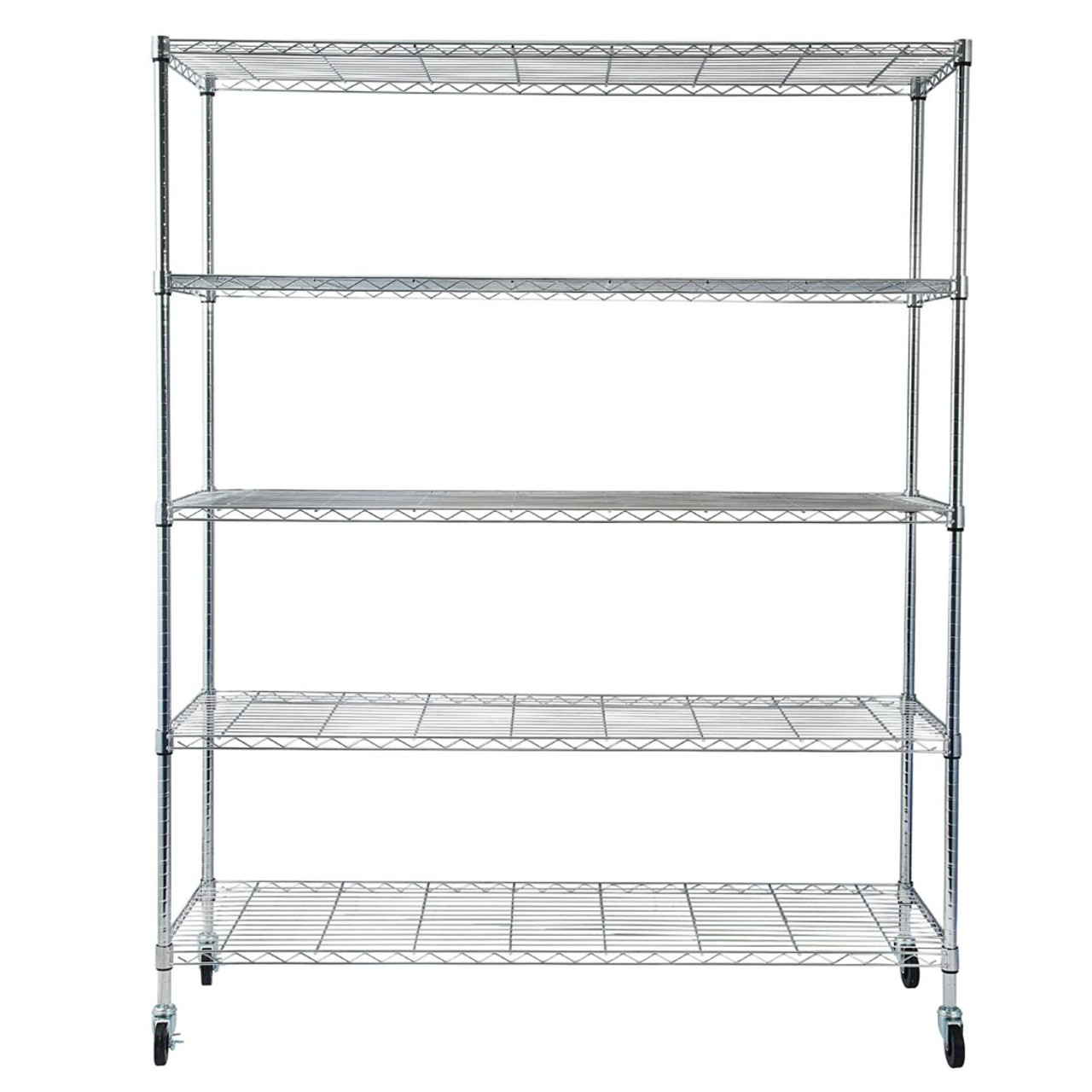 5-Tier Steel Wire Shelving with Wheels product image