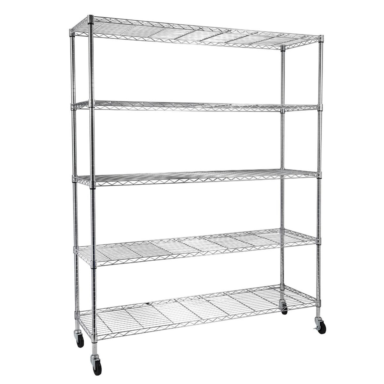 5-Tier Steel Wire Shelving with Wheels product image