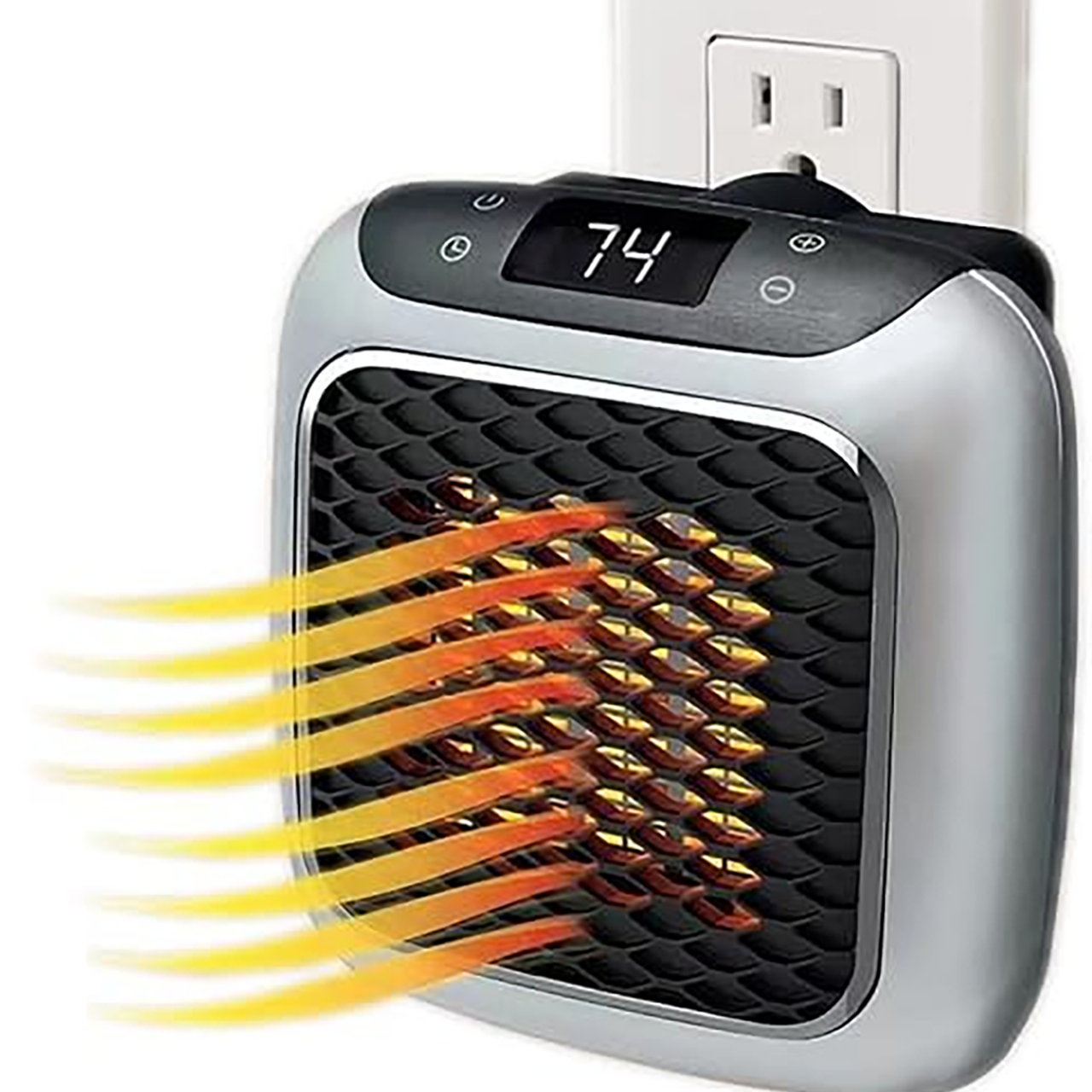 800W Wall-Outlet Space Heater with Adjustable Thermostat & Timer product image