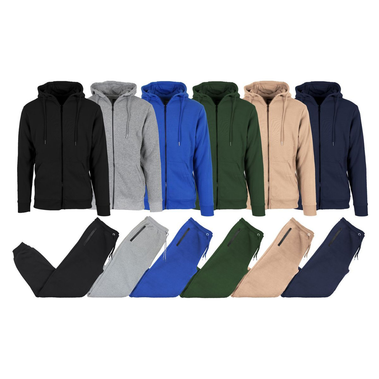 Men's Fleece-Lined Full-Zip Hoodie & Jogger Set product image