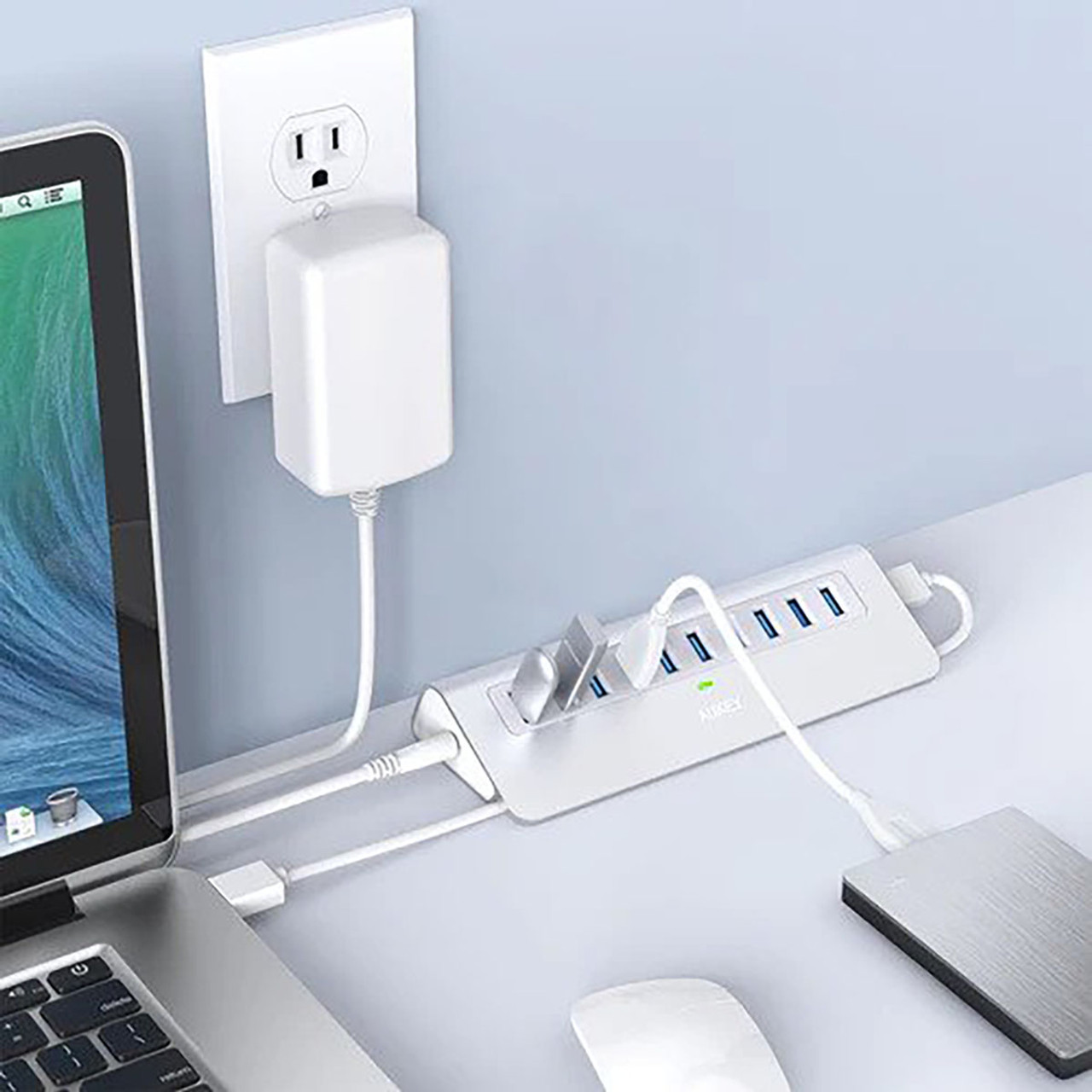 AUKEY® USB 3.0 10-Port Hub with LED Indicator, CB-H6 product image