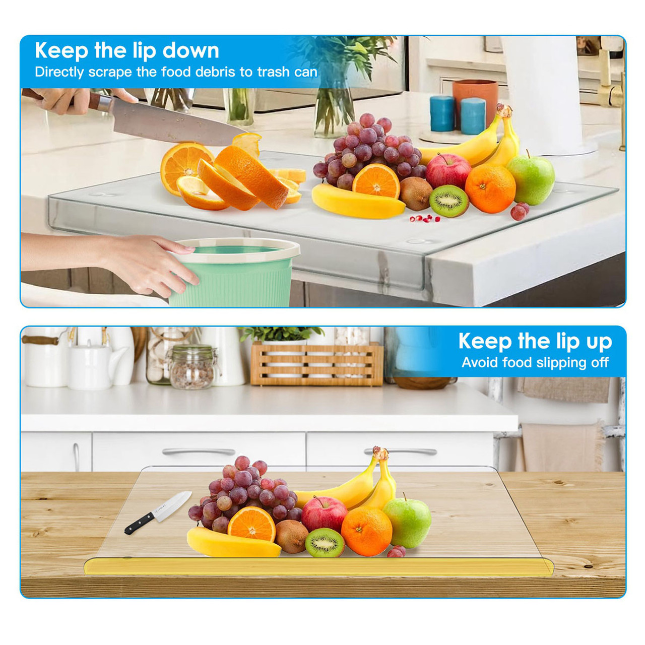 NewHome™ Clear Acrylic Cutting Board (2-Pack) product image