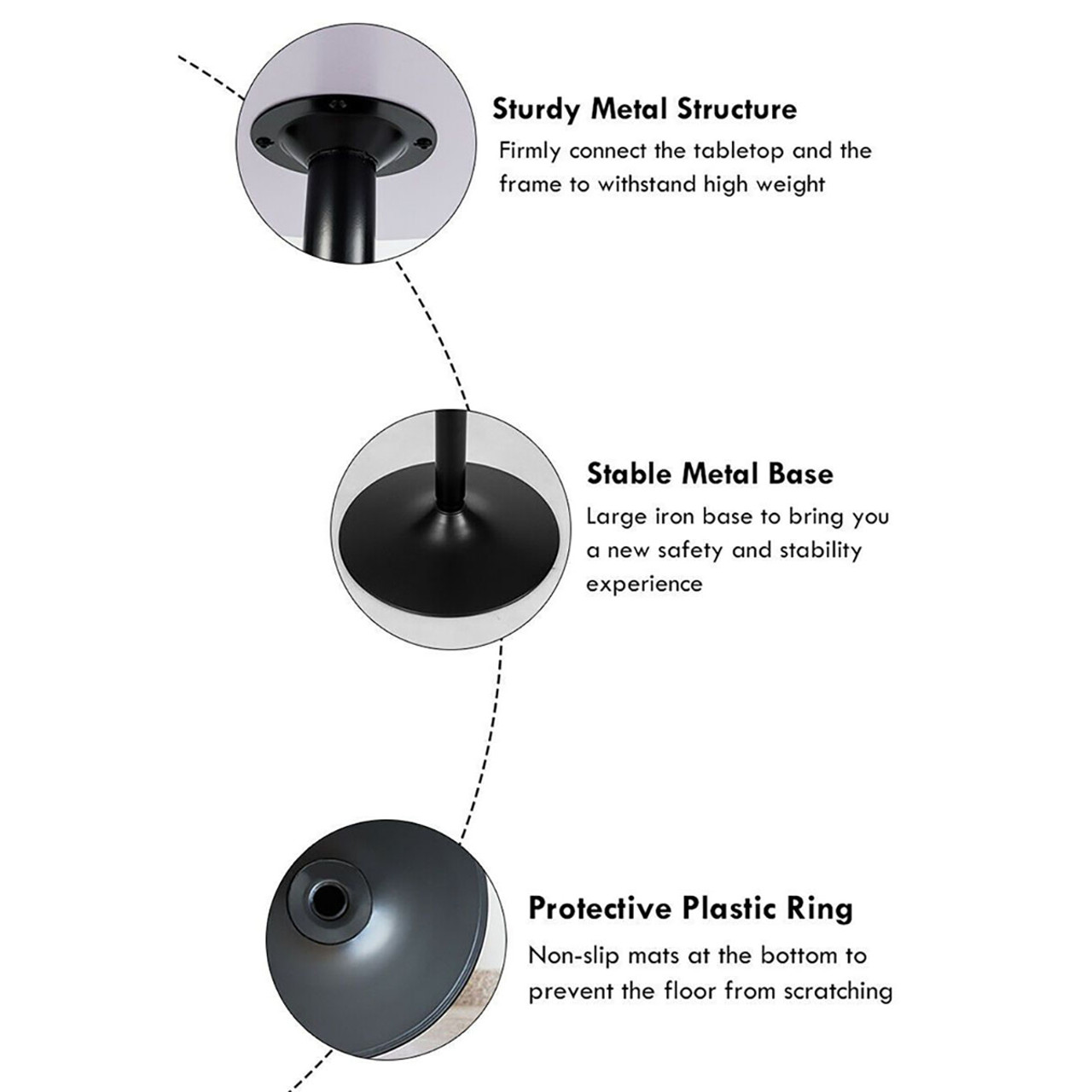 24-Inch Modern Style Round Cocktail Table product image