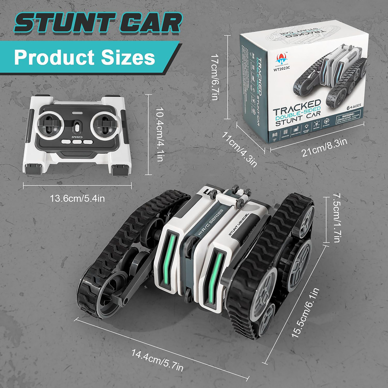 Remote Control Tracked Double-Sided Stunt Car product image