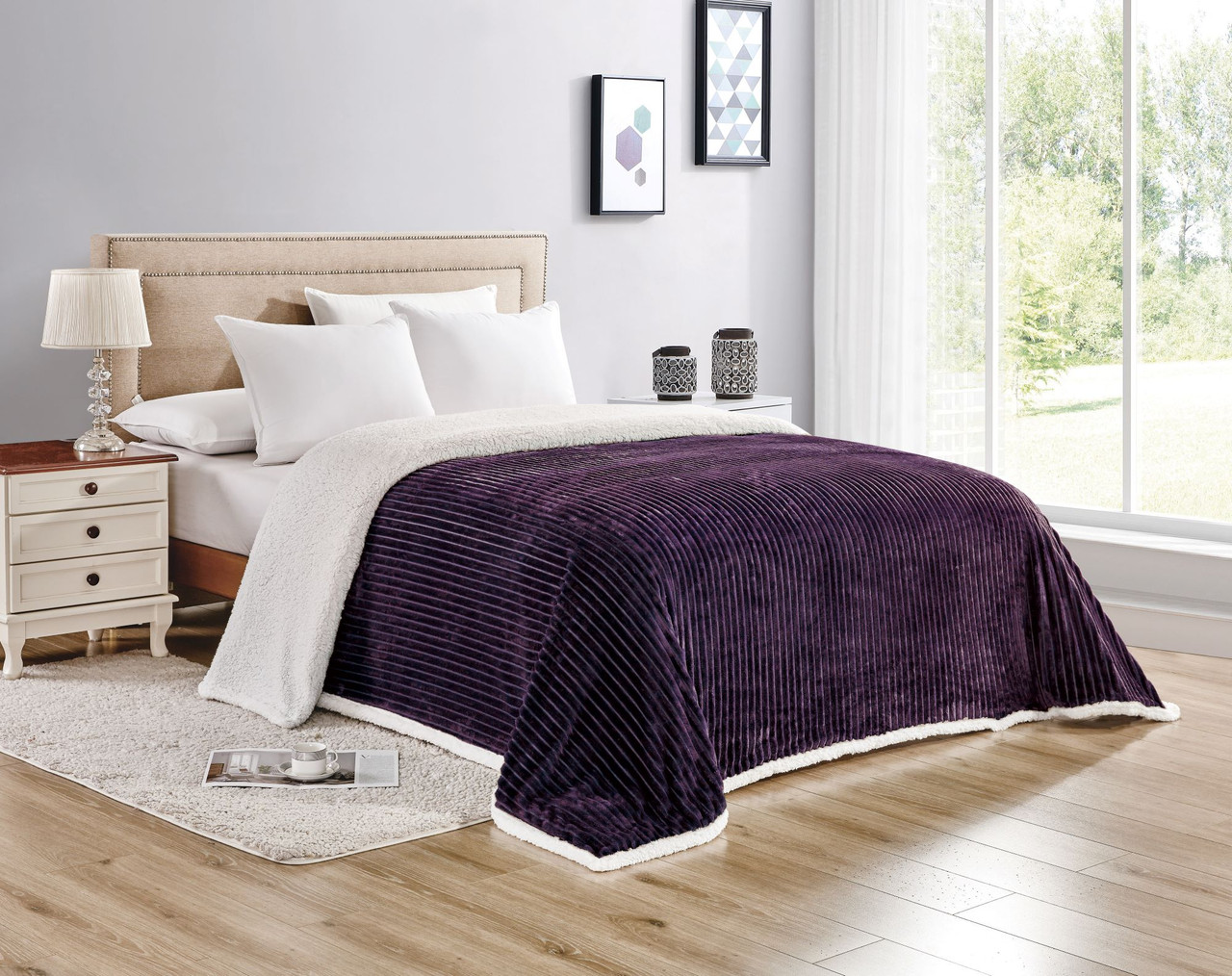 Sheradian Reversible Corduroy Sherpa Blanket (2 Sizes) product image