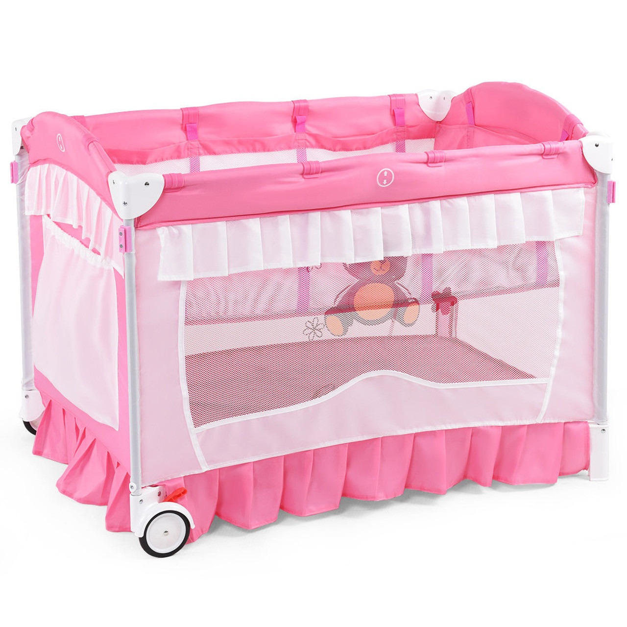 Babyjoy Portable Playpen with Cradle, Changing Pad, and Net product image