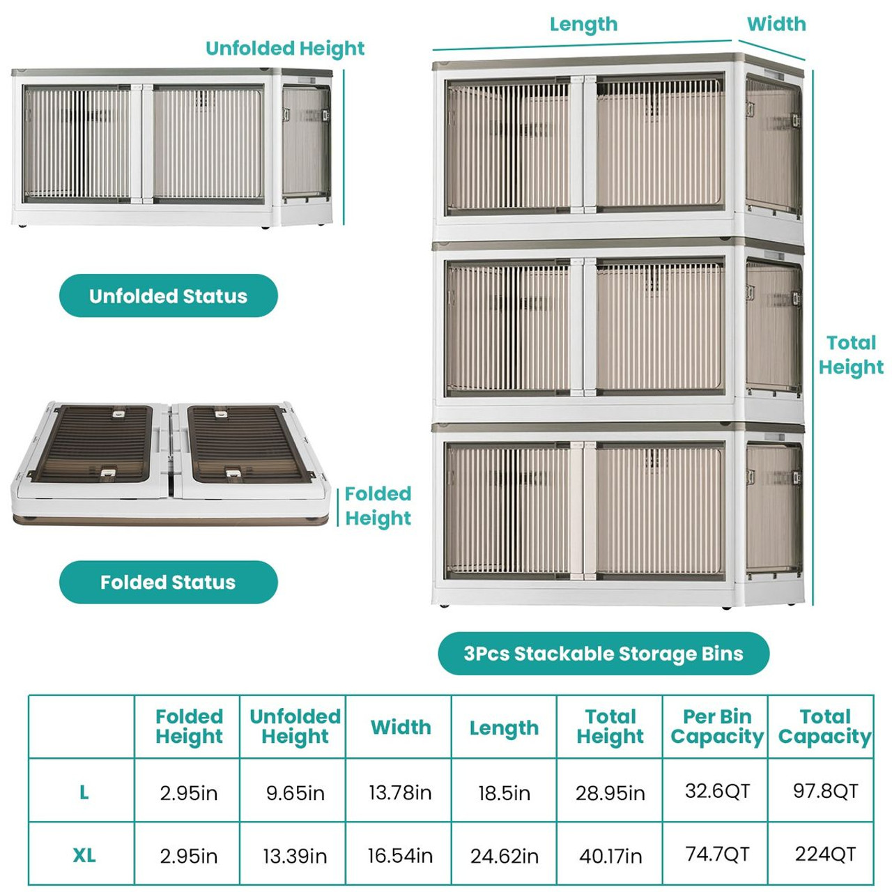 NewHome™ Foldable Storage Bin (3-Pack) product image
