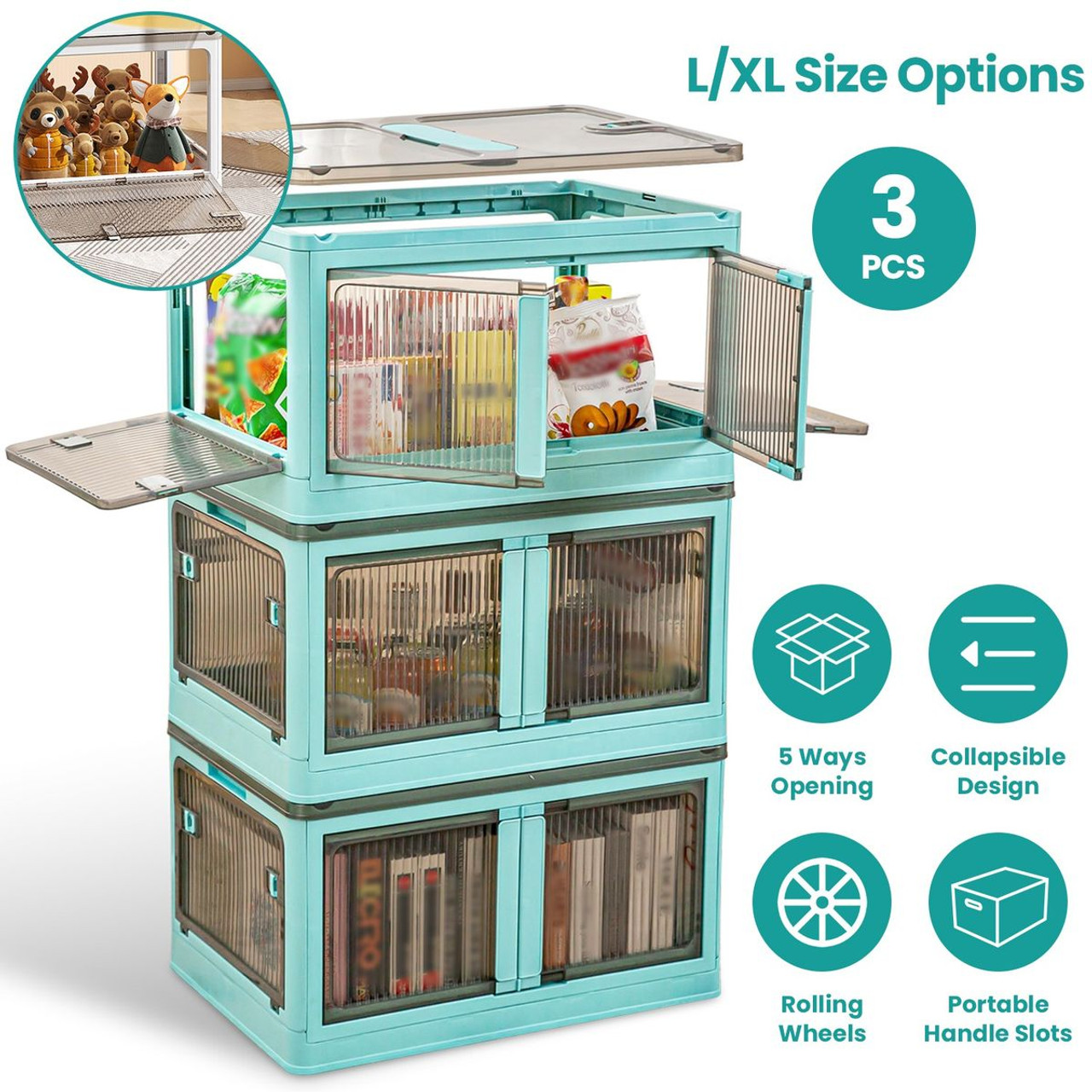 NewHome™ Foldable Storage Bin (3-Pack) product image