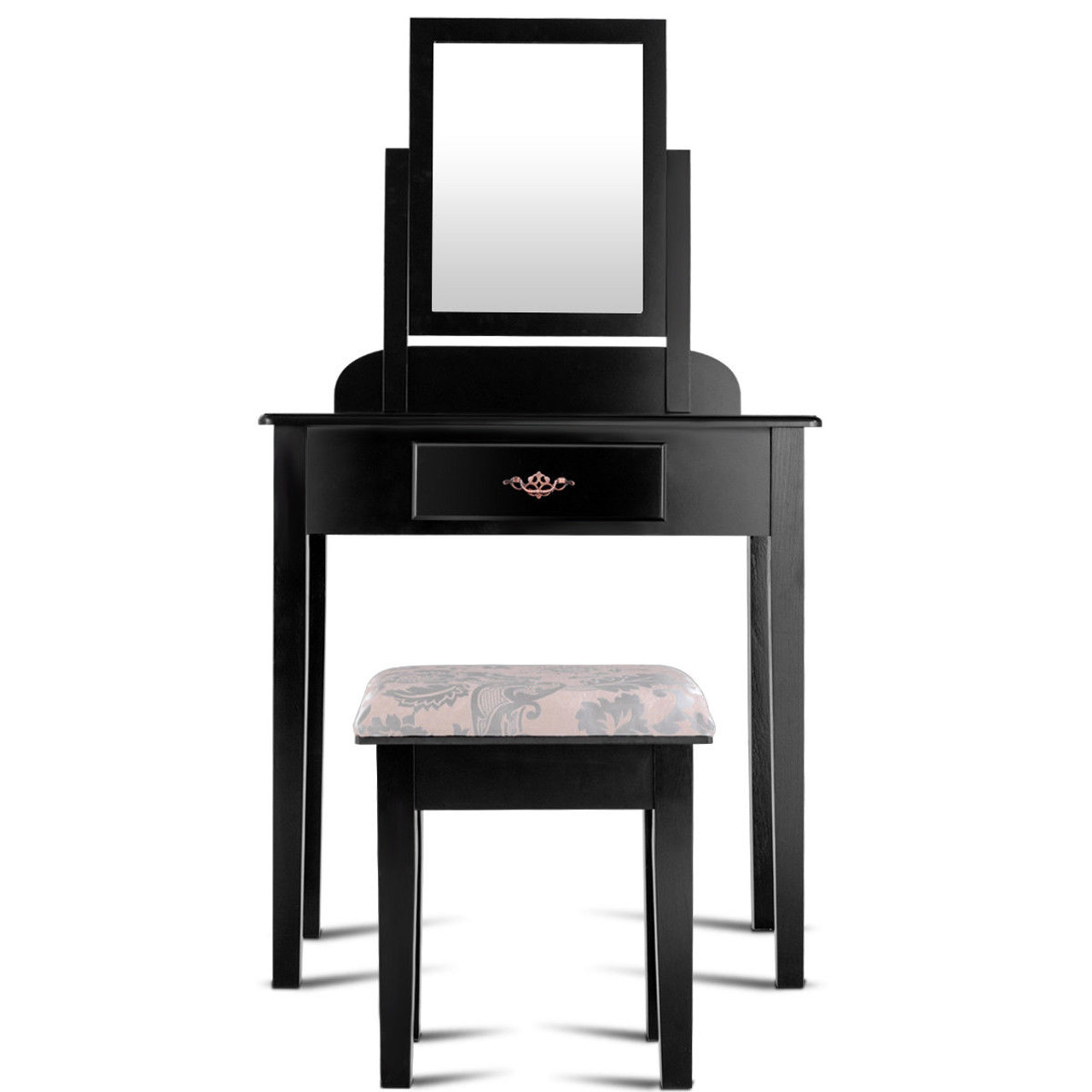 Makeup Vanity Table with Square Stool product image