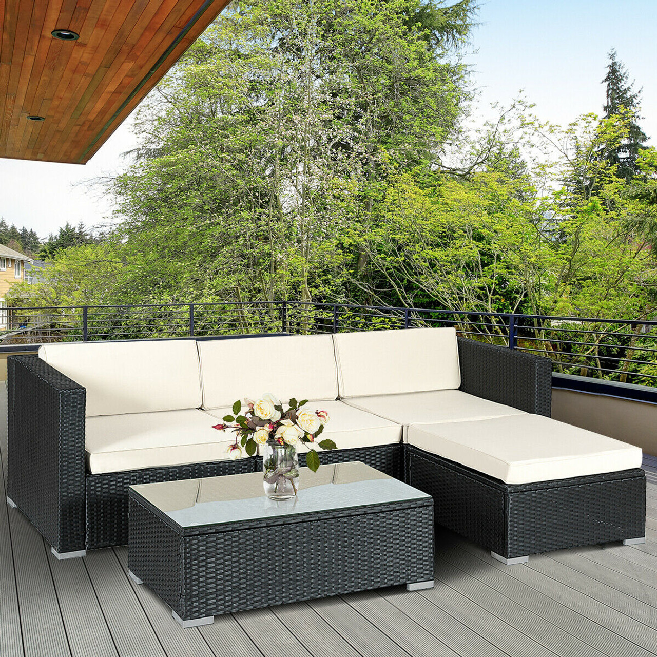 Costway 5-Piece Outdoor Rattan Furniture Set product image