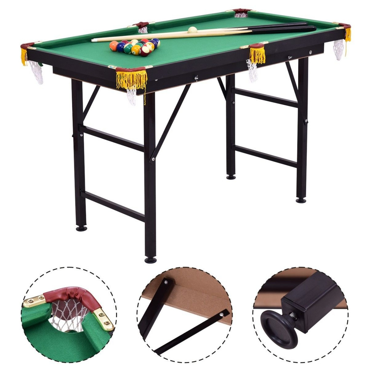 Costway 47" Kids Folding Billiard Table with Cues product image