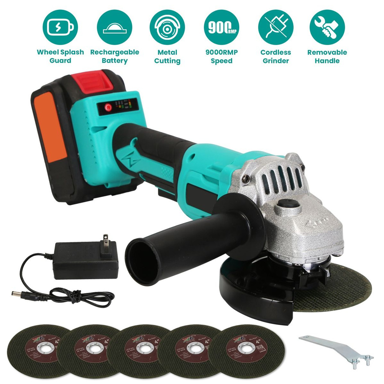 iMounTEK 21V Cordless Angle Grinder Kit product image