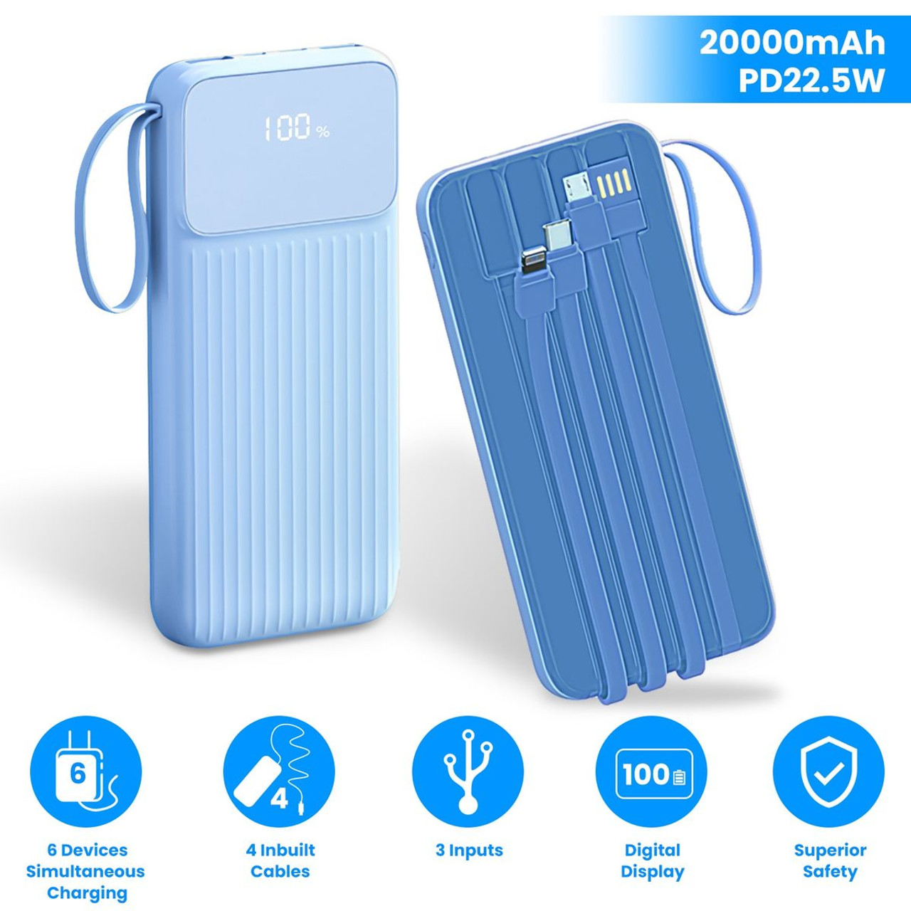 PowerMaster 20,000mAh Fast-Charge Power Bank product image