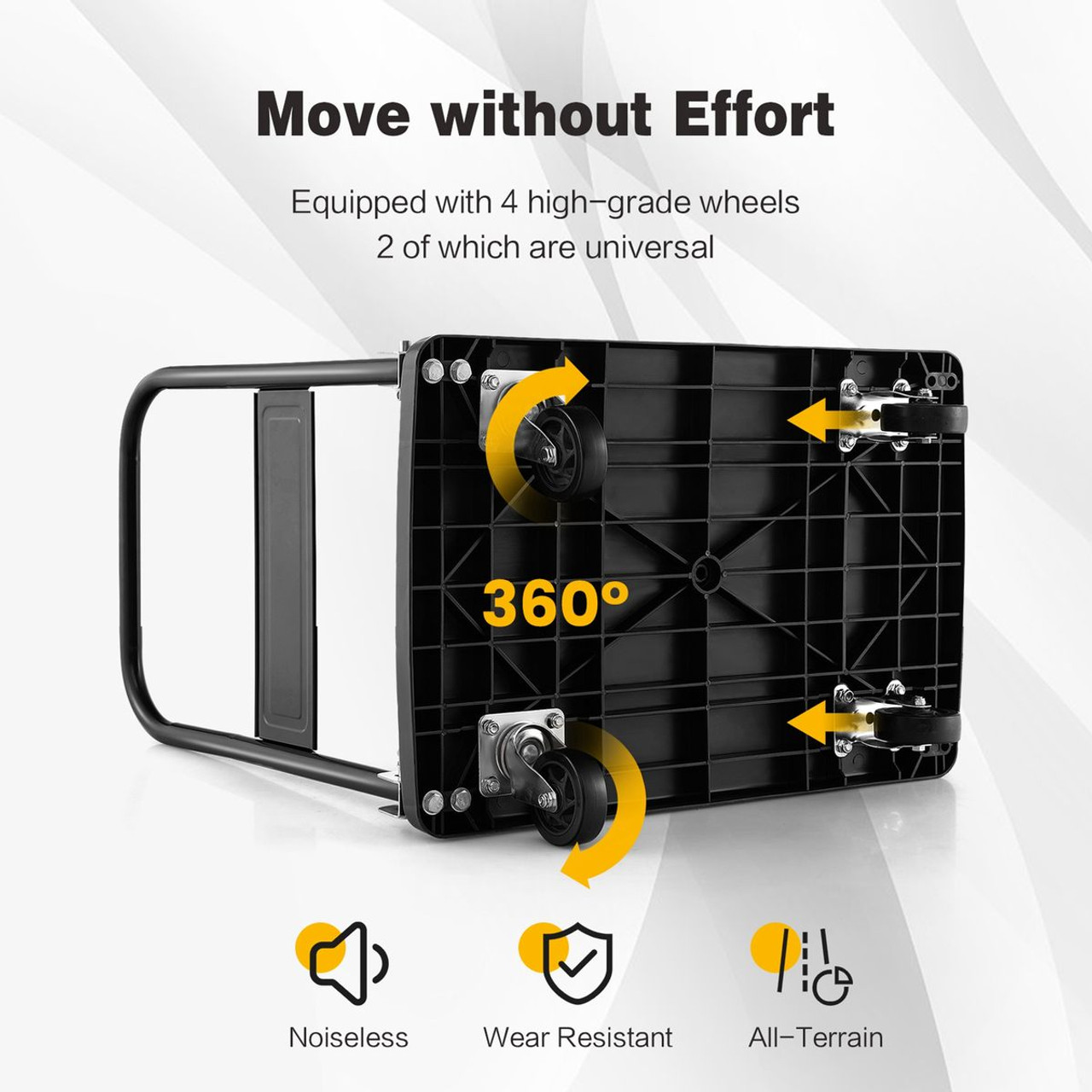 Folding Platform Hand Truck with 360° Swivel Wheels product image