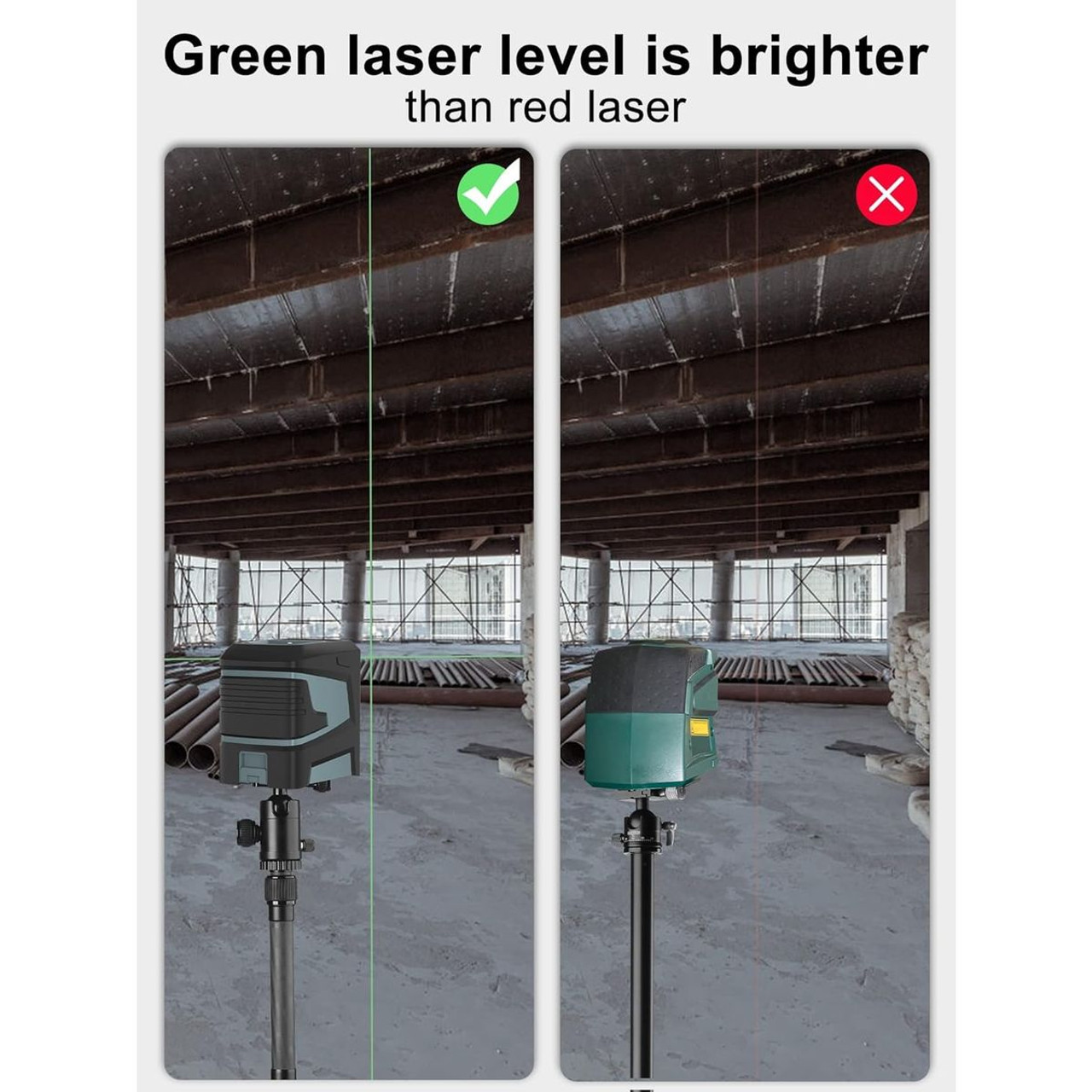 WESCO® 33-Foot Cross Line Green Laser Level Tool product image